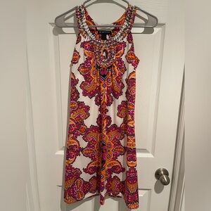 INC International Concepts Pink and Orange Maxi Dress
